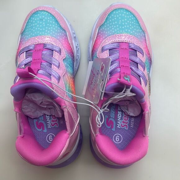 Skechers Kids' Star Light-Up Sneakers - Purple and Pink, NWT size 9 - Picture 2 of 7